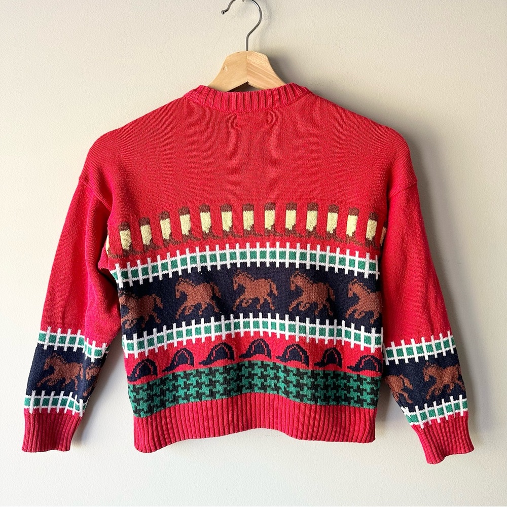 Warm Heart Horse Print Sweater - Picture 6 of 7